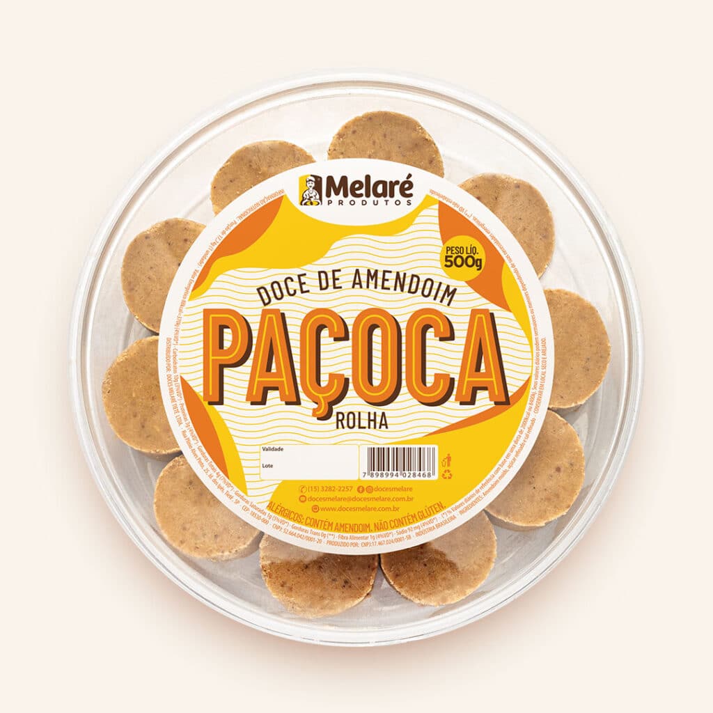 Paçoca Rolha Melaré (Pote 500g)