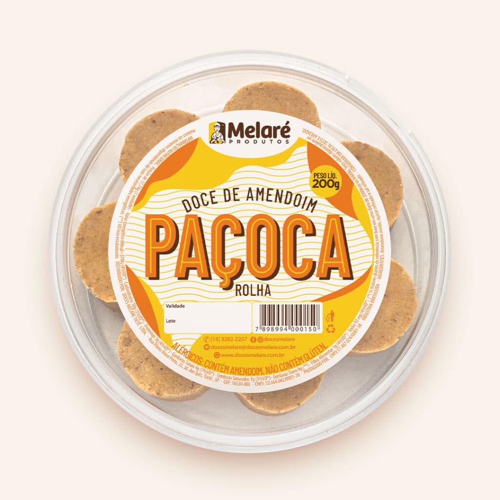 Paçoca Rolha Melaré (Pote 200g)